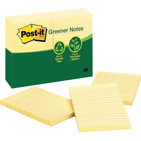 Note, Postit, 4X6, 12Pk, Lined Pk, Post-It, Mfr#: MMM660RPYW